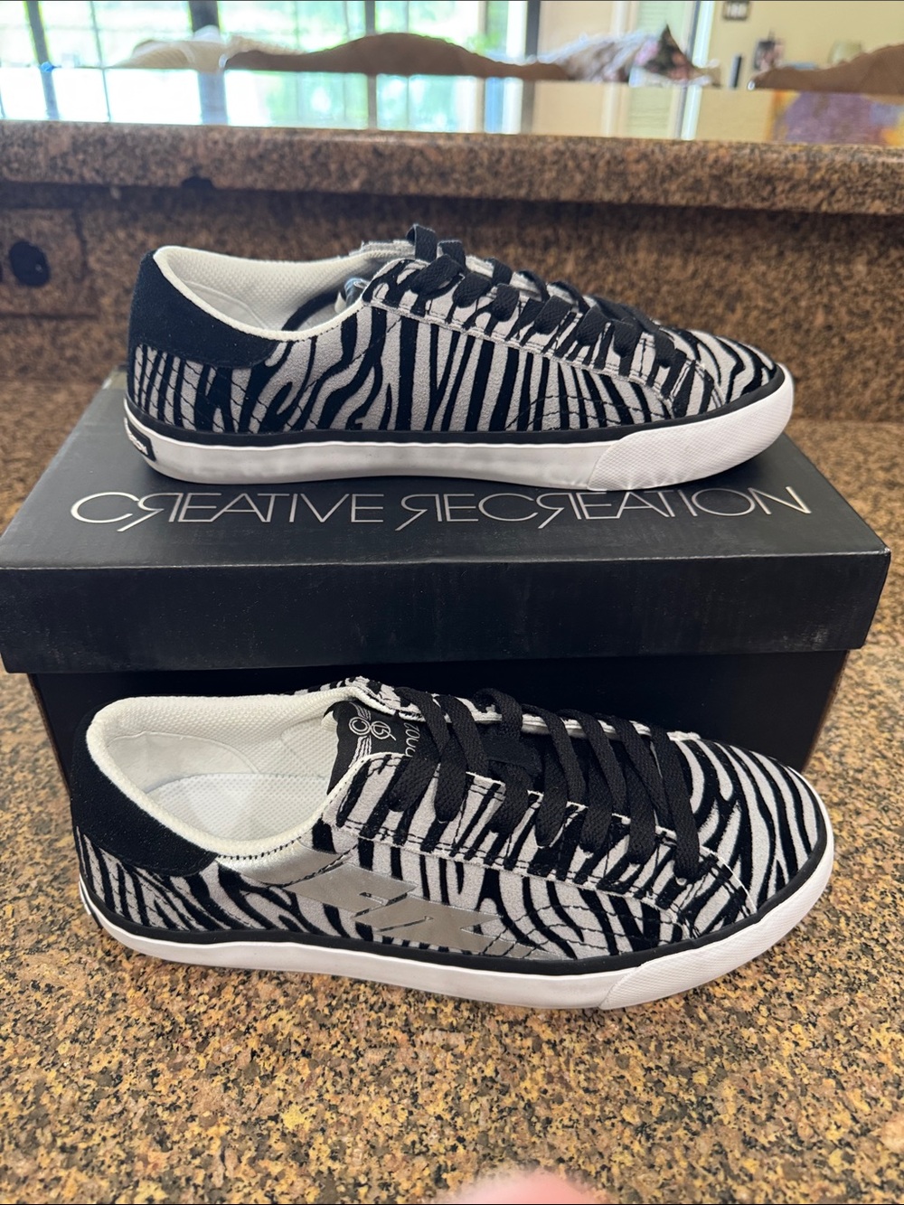 Creative Recreation Zebra Print Black and White Sneakers